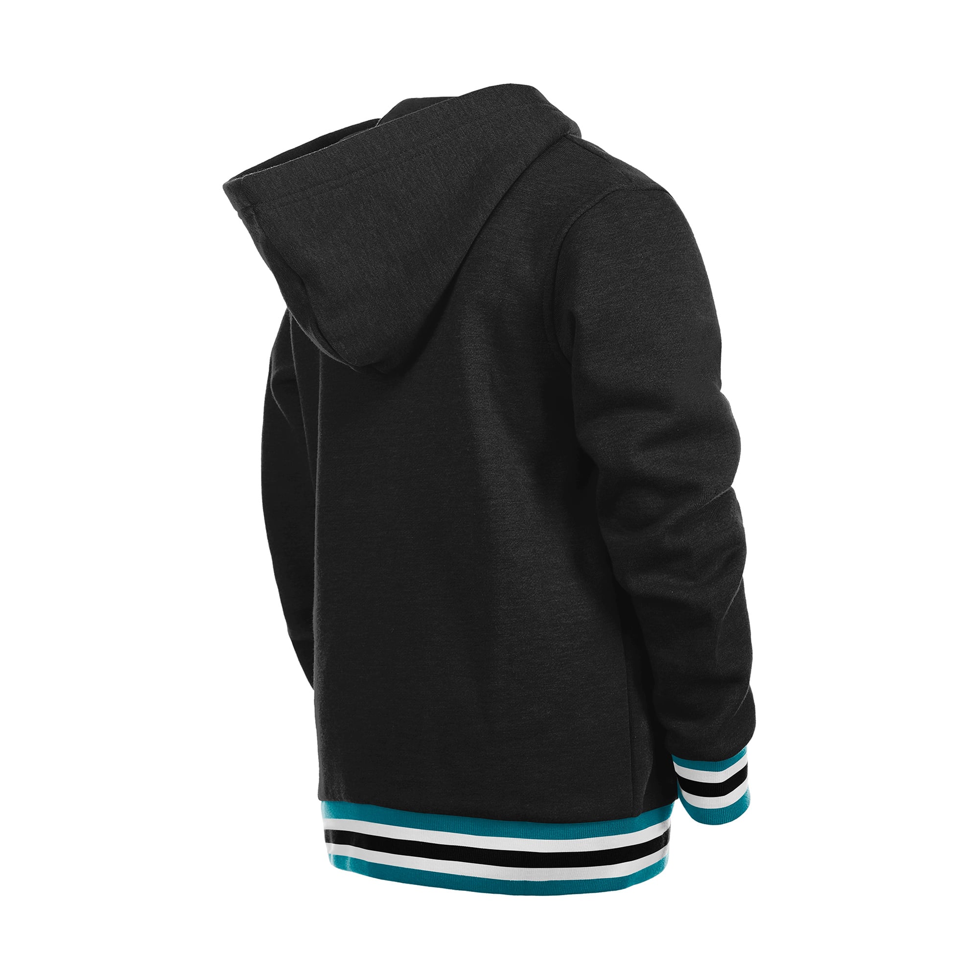 Youth New Era Black San Jose Sharks Knit Trim Pullover Hoodie