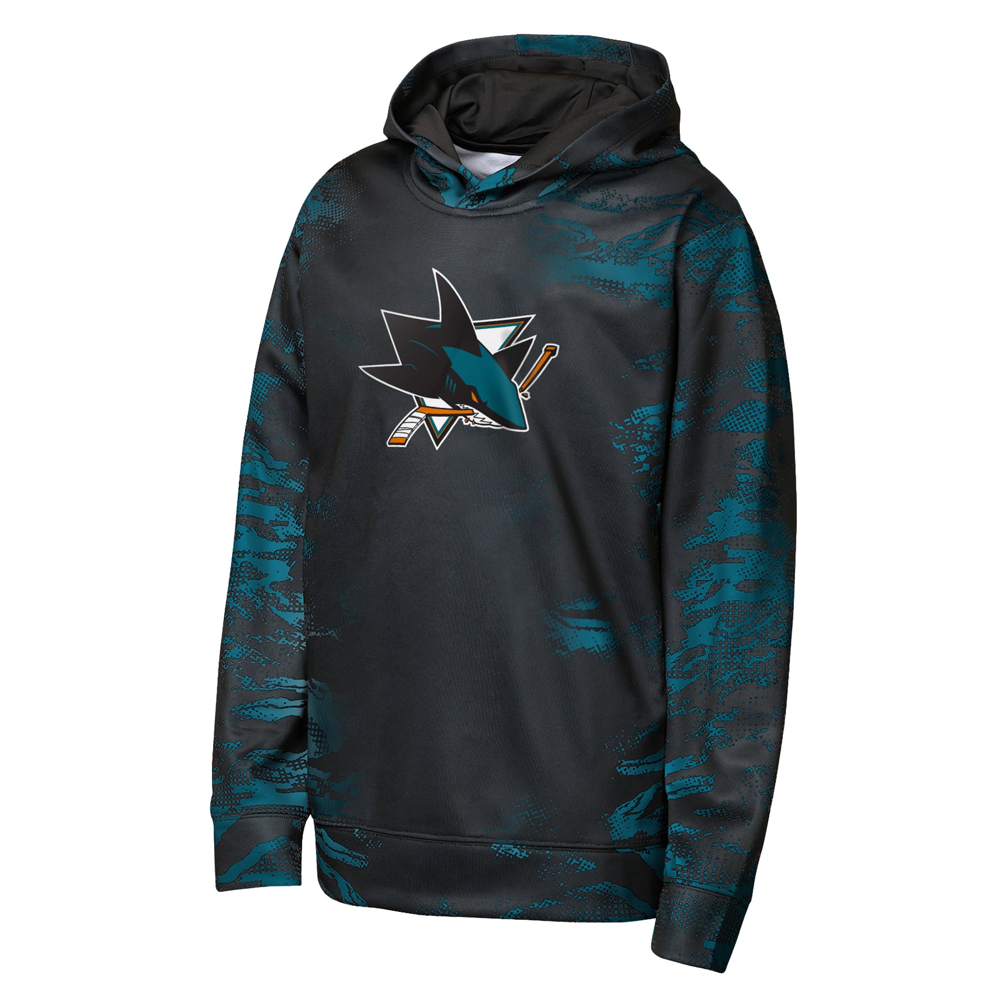 Sweat à capuche noir Youth Outerstuff San Jose Sharks Team Dynamics