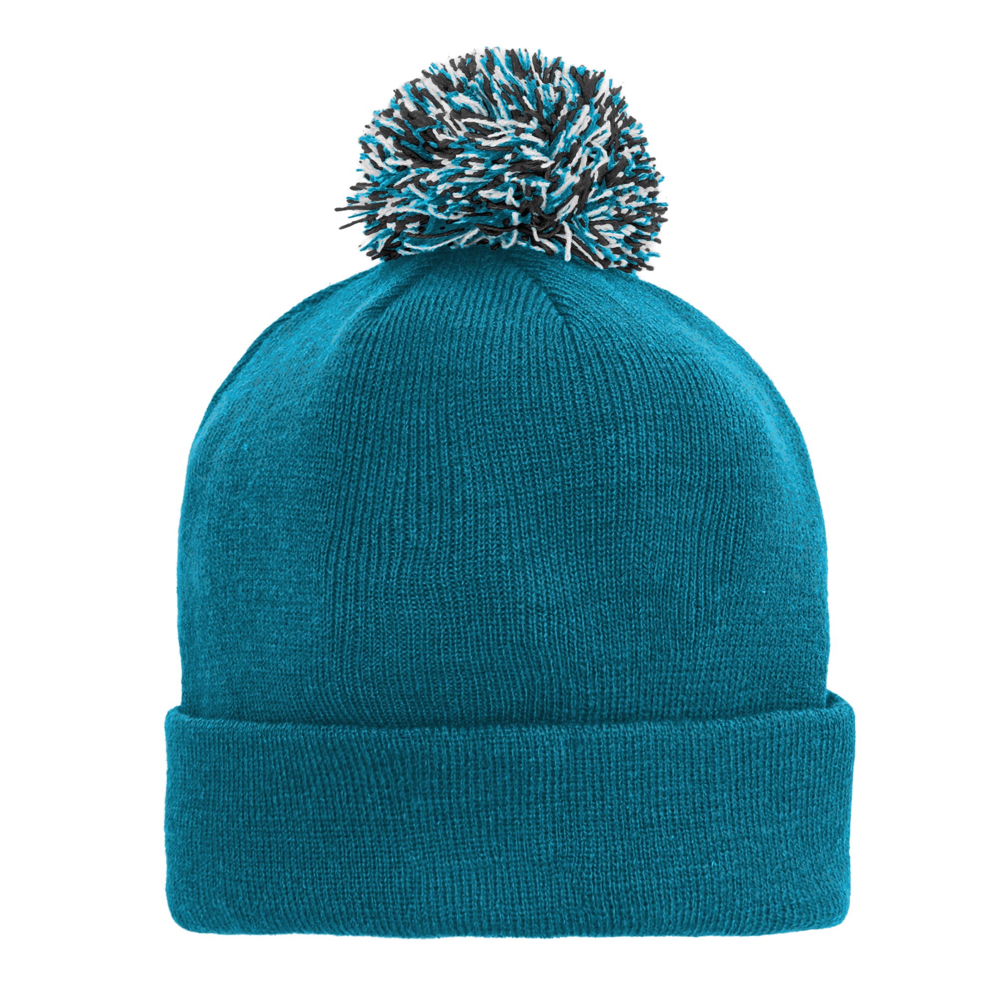 Bonnet tricoté à revers bleu sarcelle San Jose Sharks pour enfant Outerstuff avec pompon