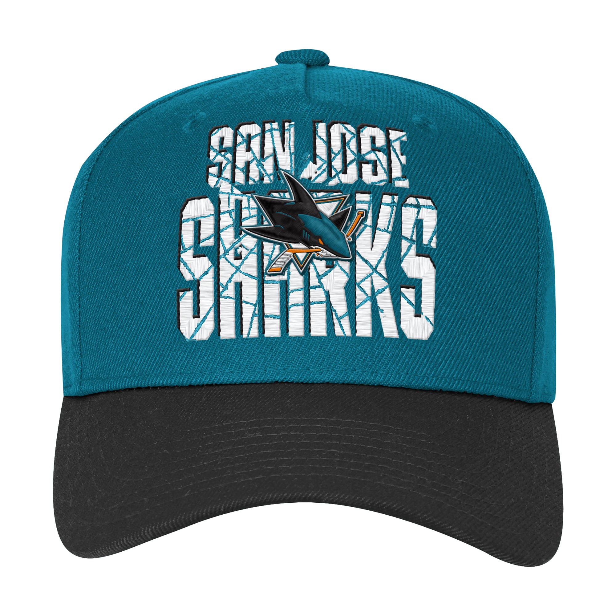 Casquette ajustable Youth Outerstuff bleu sarcelle/noire San Jose Sharks Ice Breaker