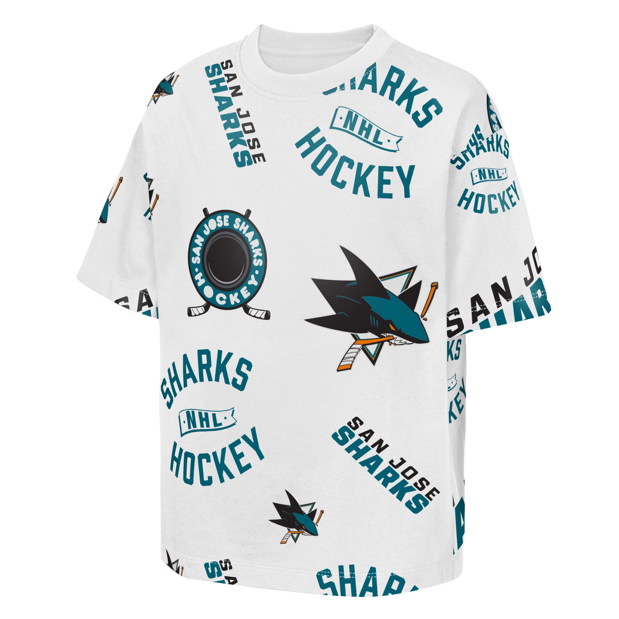 T-shirt blanc Outerstuff Youth San Jose Sharks Unstoppable Elevated