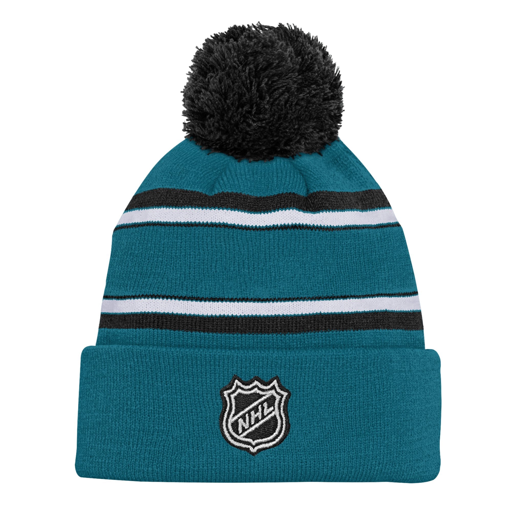 V110833 Sharks NHL OST 23 Tricot jacquard à revers pour jeunes HATYTHNIT