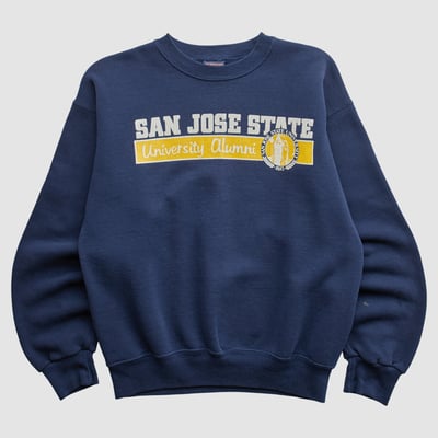 San Jose State Spartans Jansport 90s Pullover Sweatshirt - Navy - S by Fanatics Real Vintage