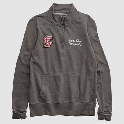 Santa Clara Broncos Jansport 2010s 1/4 Zip Sweatshirt - Charcoal - XXS by Fanatics Real Vintage