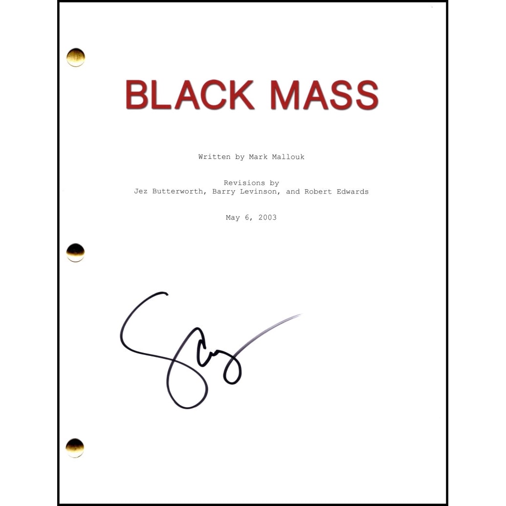 Scott Cooper Signed Autograph Black Mass Full Script - Starring Johnny Depp