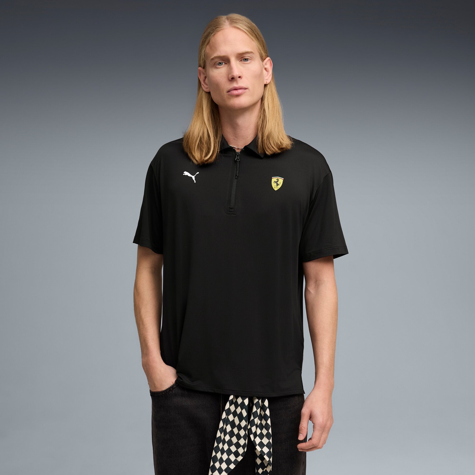 希少 フェラーリ Ferrari ブラック ポロシャツ L Ferrari F1 Polos 