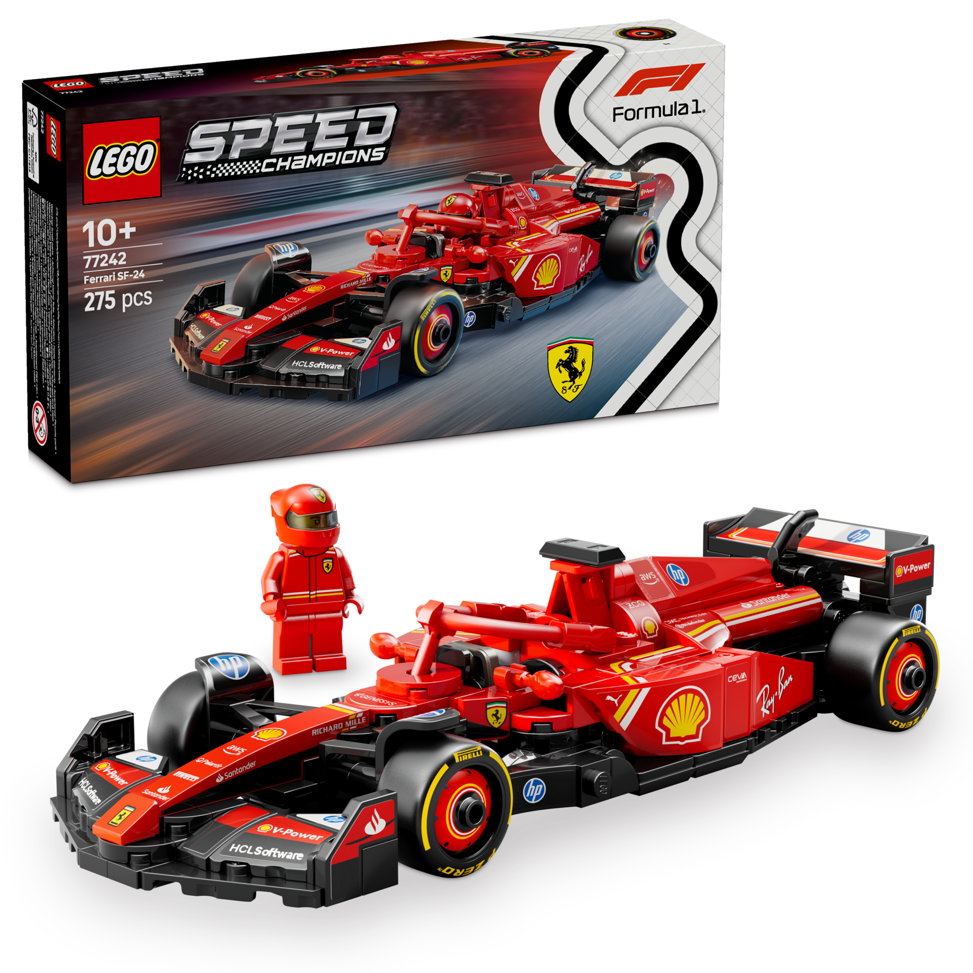F1 Racer Ferrari SF-24 F1® LEGO® Race Car