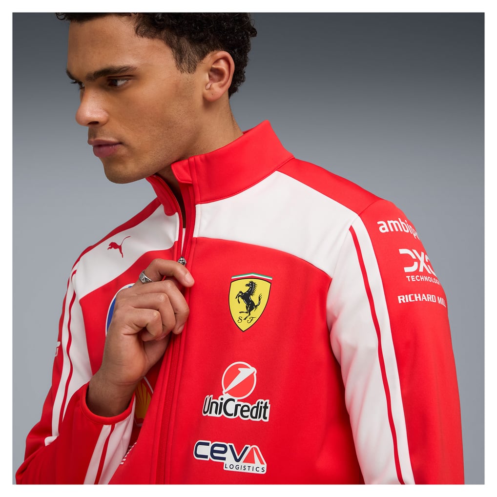 Zipper Code Jacket Men's Puma Red Scuderia Ferrari 2026 Softshell Full-Zip Jacket