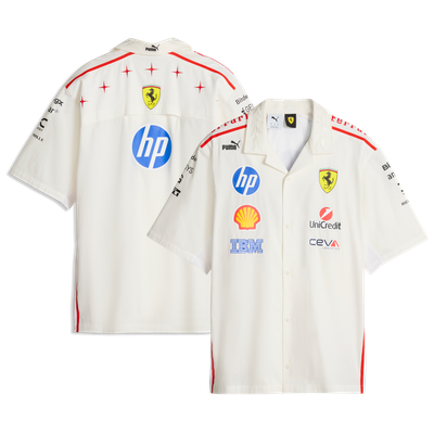 Scuderia Ferrari Puma 2026 Italian Grand Prix Monza Button-Up Shirt - White