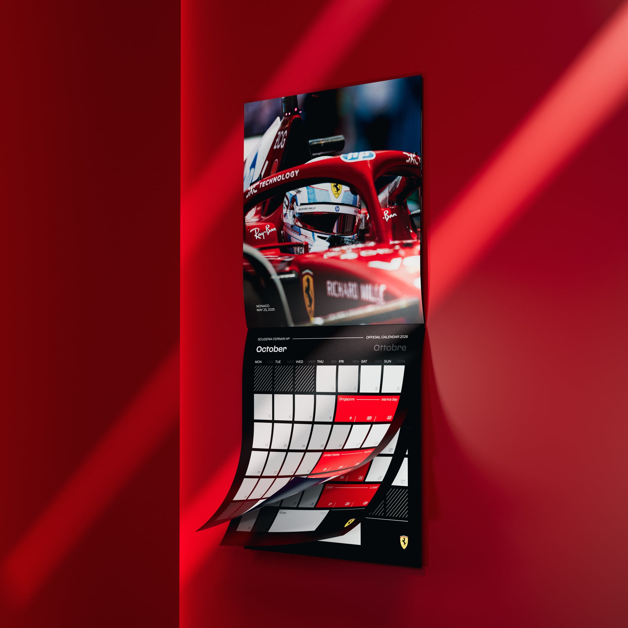 フェラーリ2021 大型カレンダー