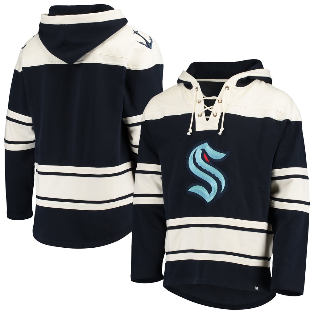 Men's Seattle Kraken  '47 Navy Superior Lacer Hoodie