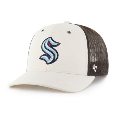 Seattle Kraken '47 x Carhartt Undyed Trucker Adjustable Hat - Cream