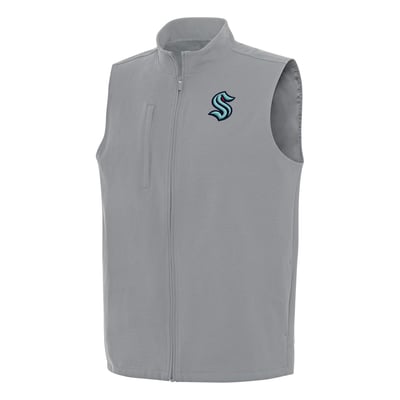 Seattle Kraken Antigua Regard Full-Zip Vest - Gray