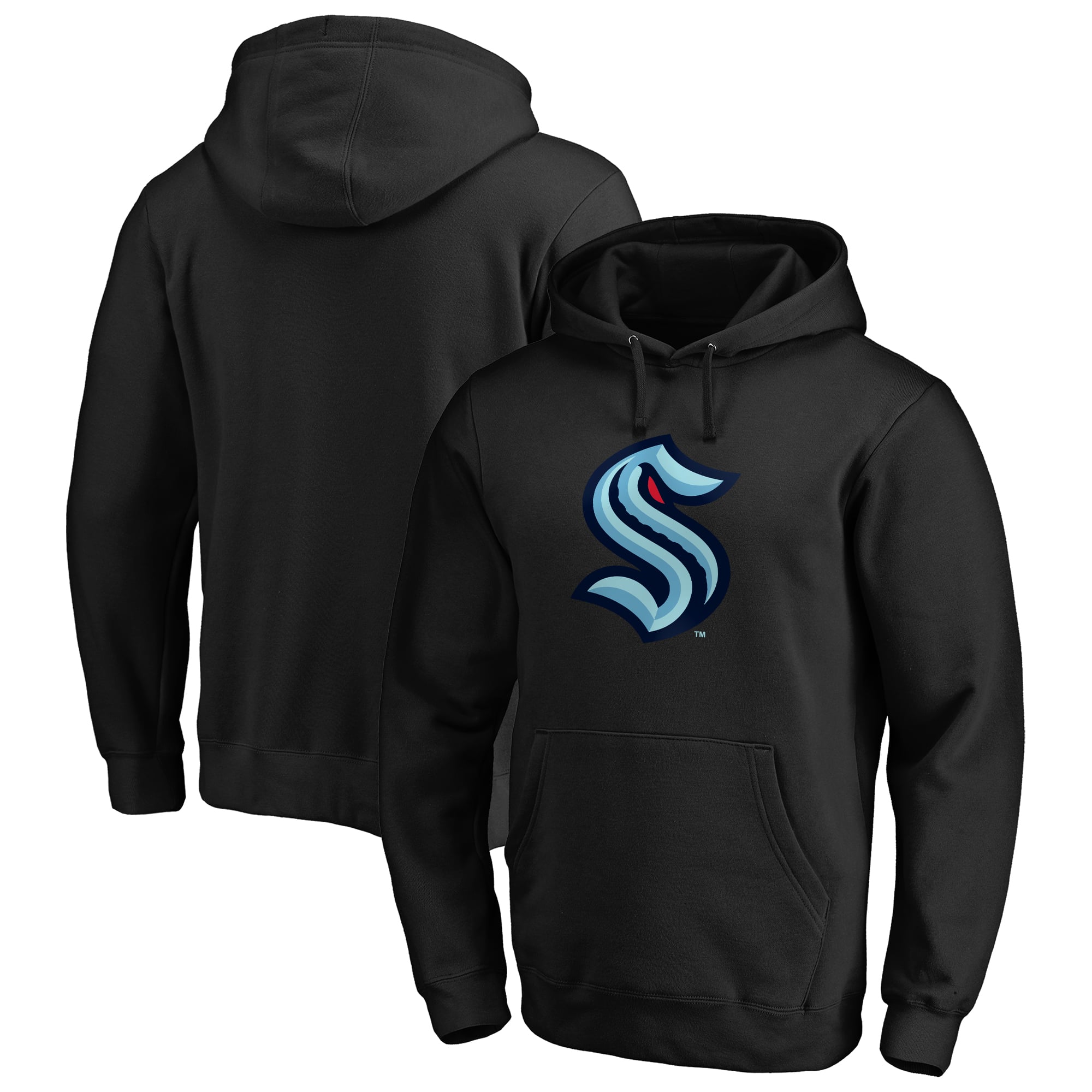 Men's Black Seattle Kraken Primary Logo Hoodie