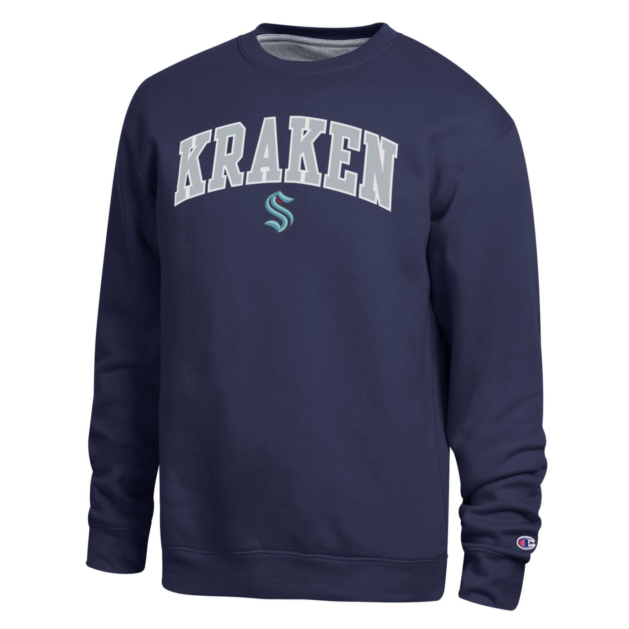 Men's Champion Deep Sea Blue Seattle Kraken Contrast Sweatshirt