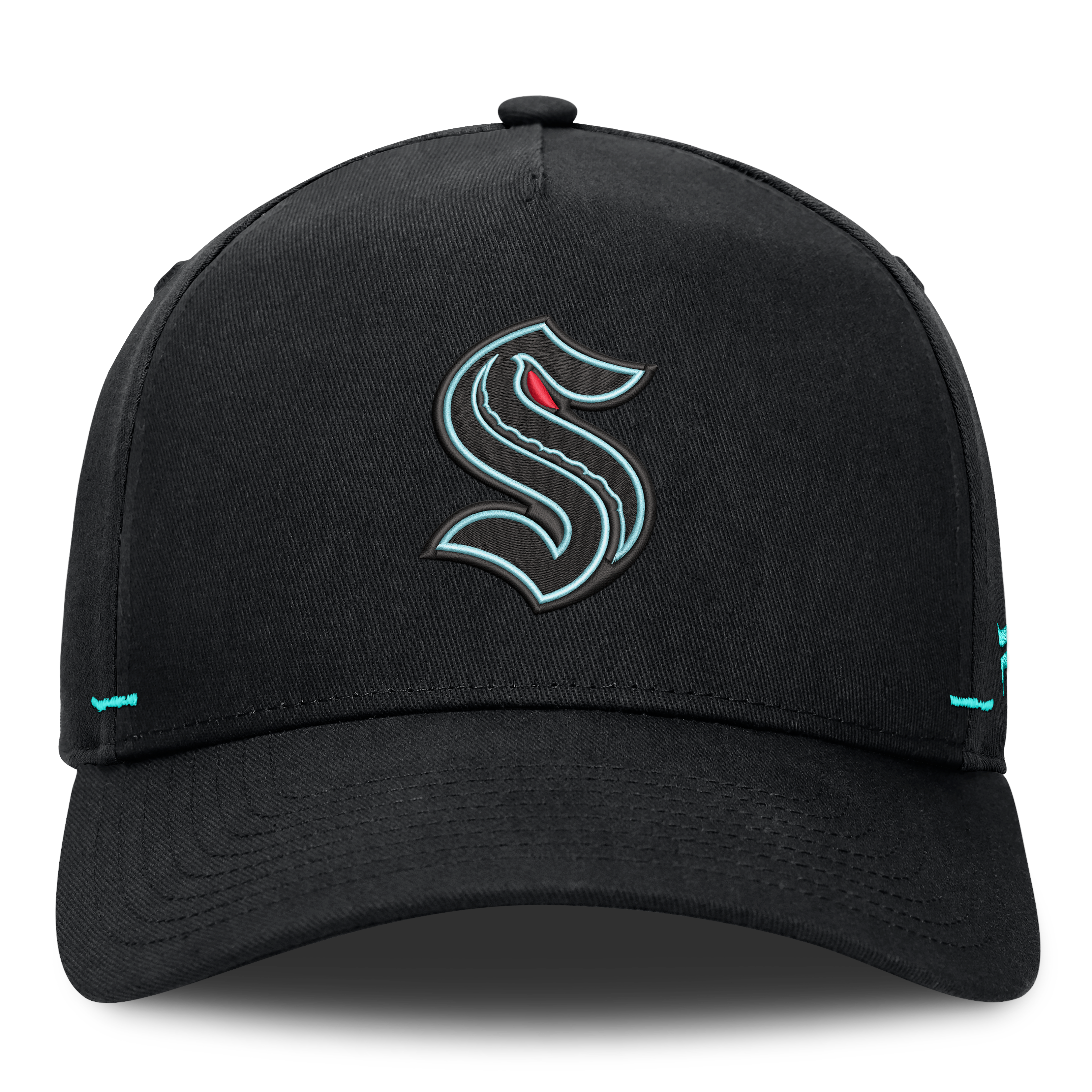 Men's Fanatics Black Seattle Kraken Alternate Authentic Pro Rink A-Frame Adjustable Hat