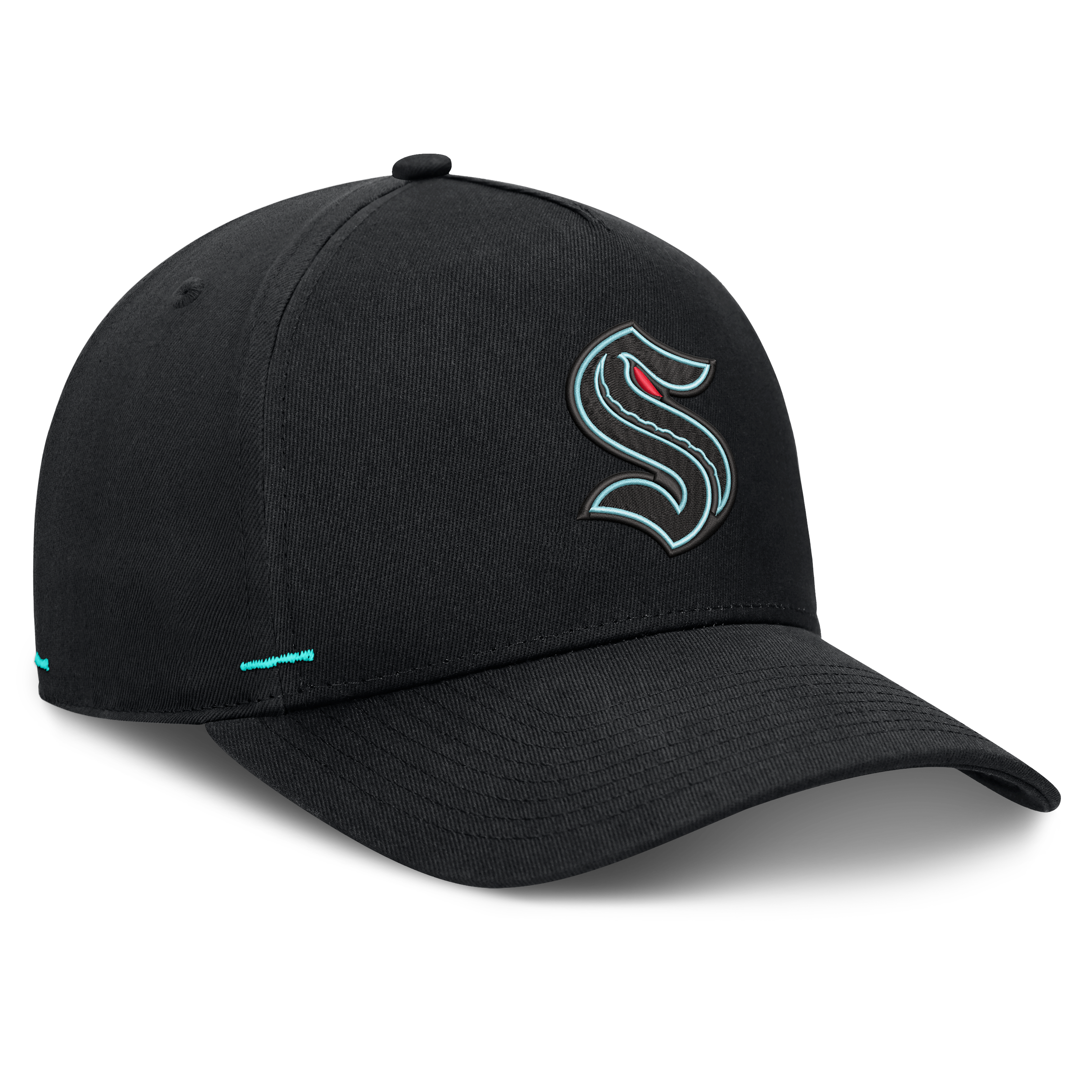 Men's Fanatics Black Seattle Kraken Alternate Authentic Pro Rink A-Frame Adjustable Hat