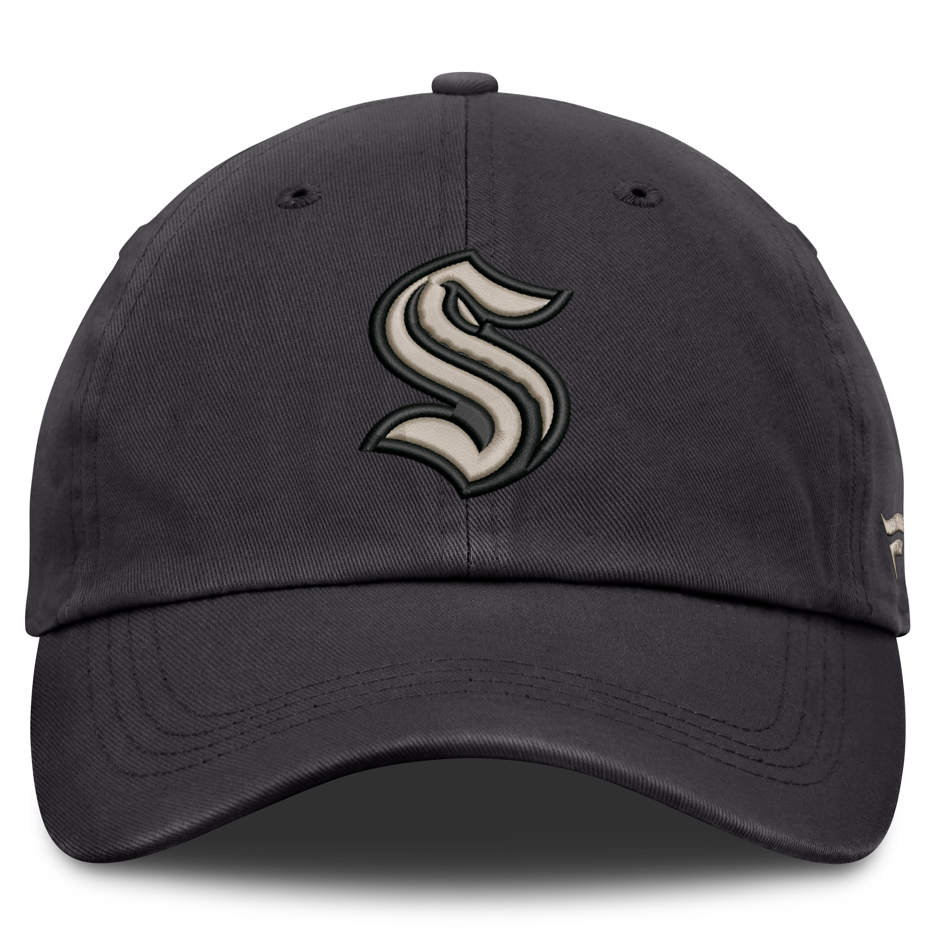Men's Fanatics Charcoal Seattle Kraken Road Phantom Washed Adjustable Hat
