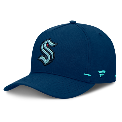 Casquette Seattle Kraken Fanatics Authentic Pro Rink Bar Tacks à fixation A-Frame ajustable - Bleu Océan