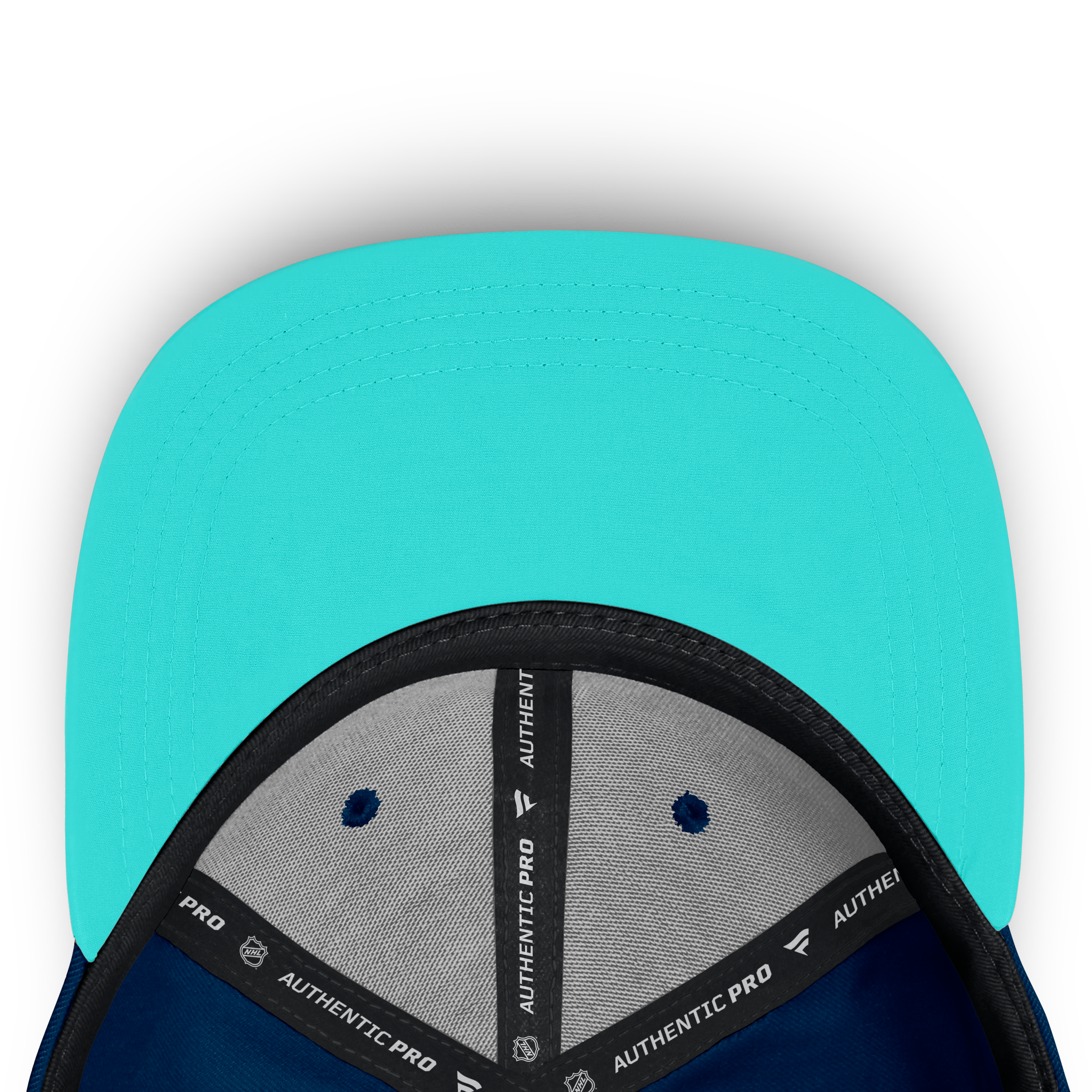 Men's Fanatics Deep Sea Blue Seattle Kraken Authentic Pro Rink Debossed Stretch Fit Hat