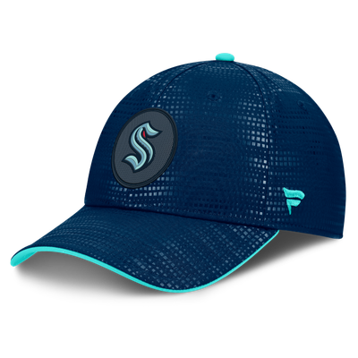 Casquette Seattle Kraken Fanatics Authentic Pro Rink Debossed Stretch Fit - Bleu Océan