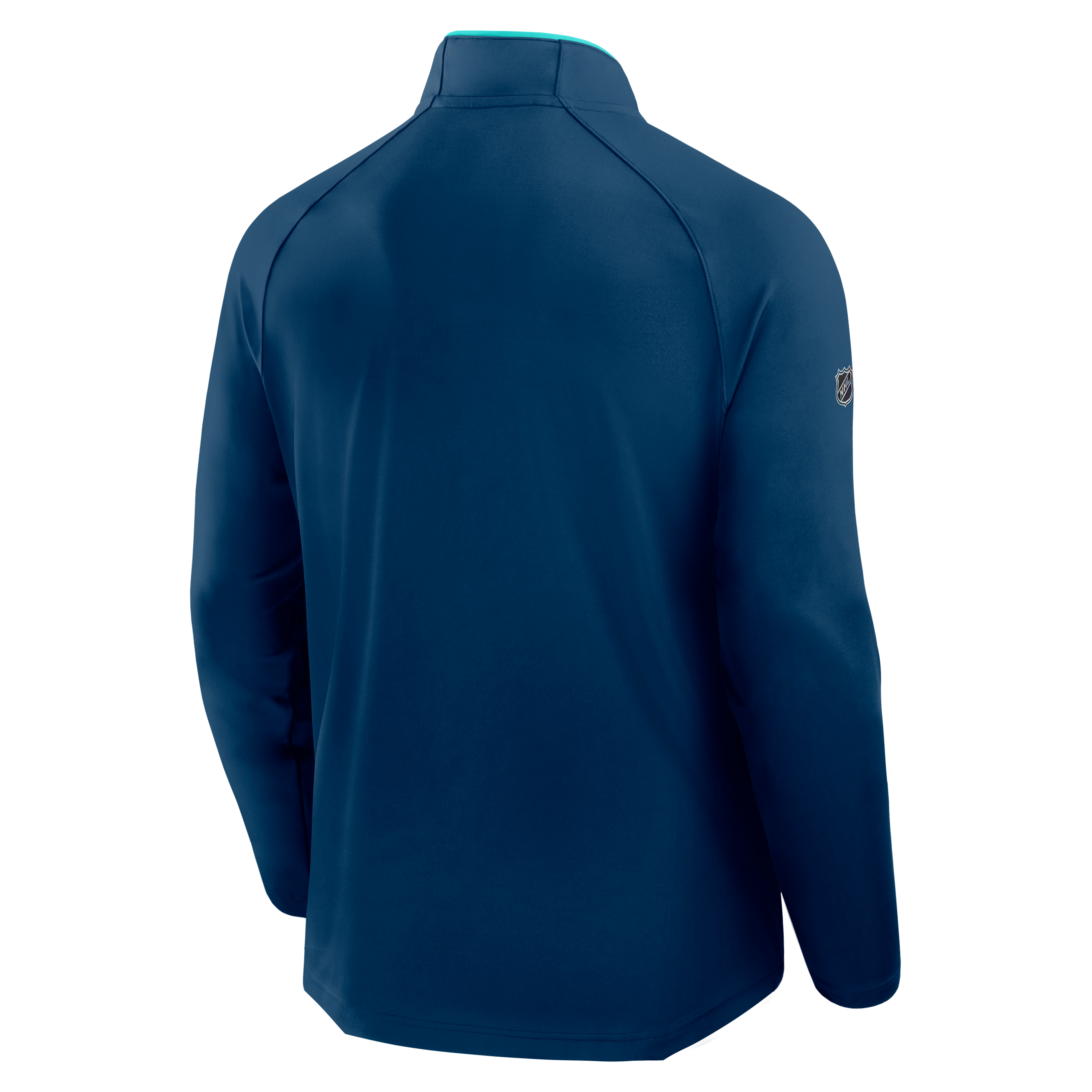 Men's Fanatics Deep Sea Blue Seattle Kraken Authentic Pro Rink Raglan Lightweight Quarter-Zip Pullover