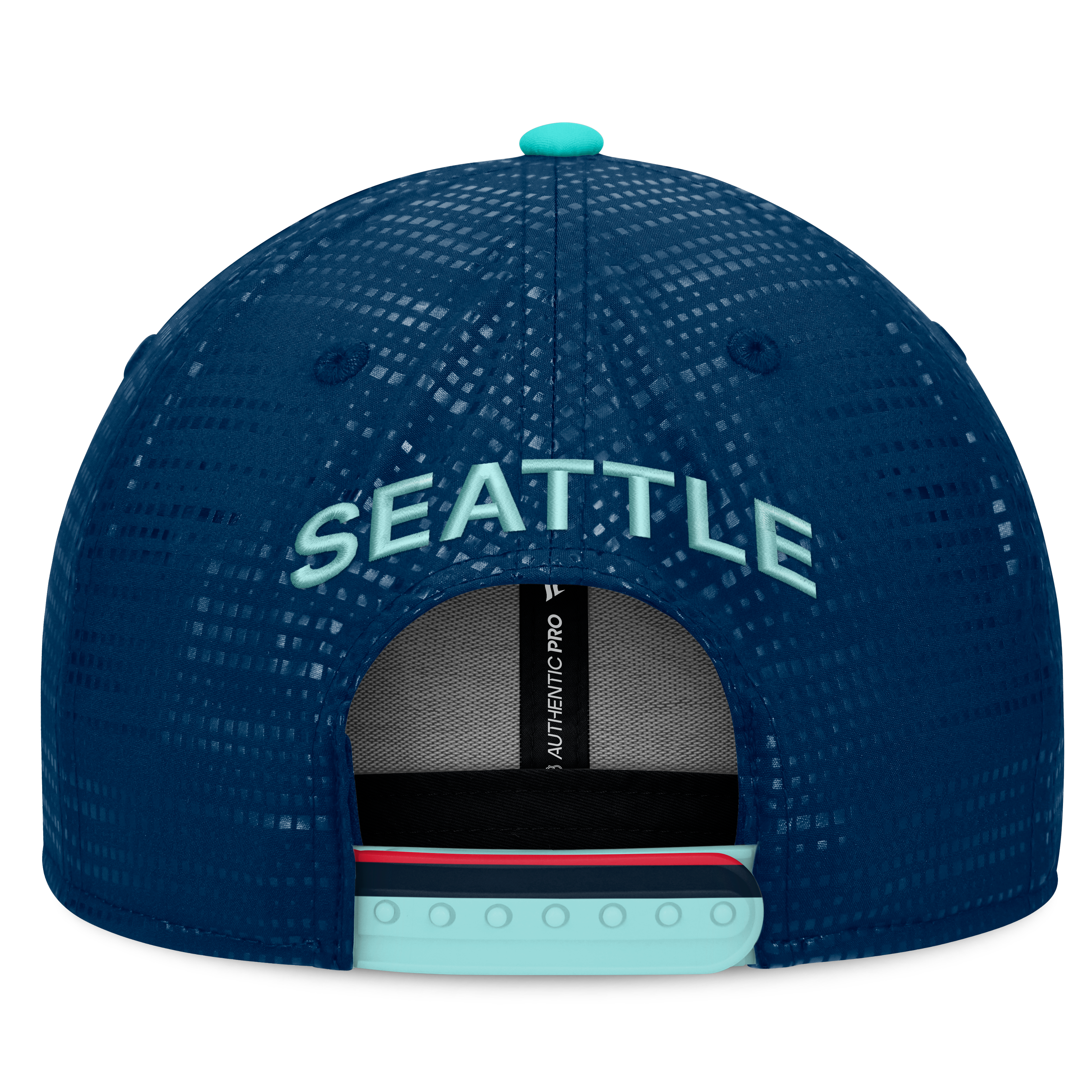 Men's Fanatics Deep Sea Blue Seattle Kraken Authentic Pro Rink Square Visor Snapback Hat