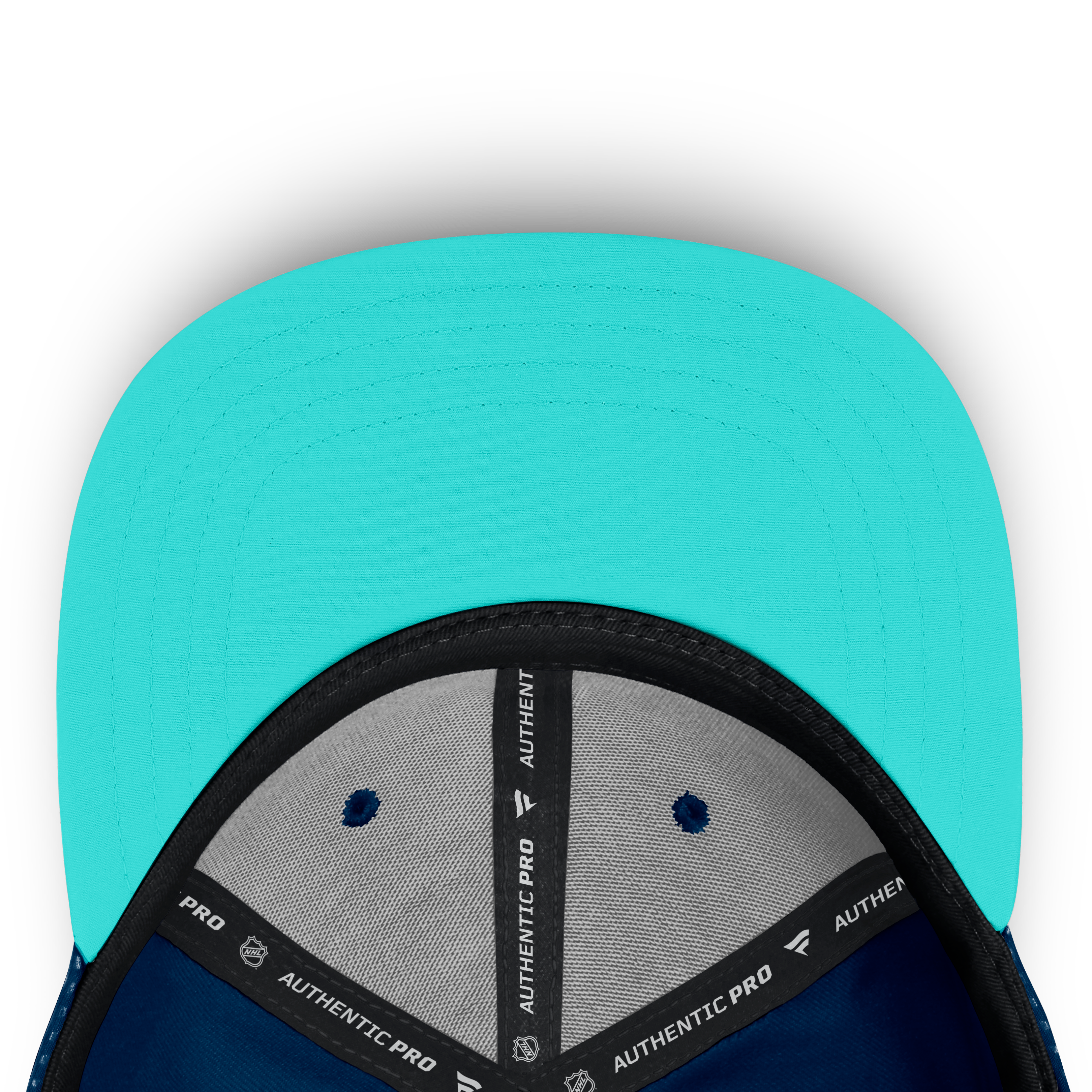 Men's Fanatics Deep Sea Blue Seattle Kraken Authentic Pro Rink Square Visor Snapback Hat