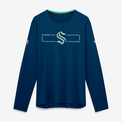 Seattle Kraken Fanatics Authentic Pro Rink Tech Long Sleeve T-Shirt - Deep Sea Blue