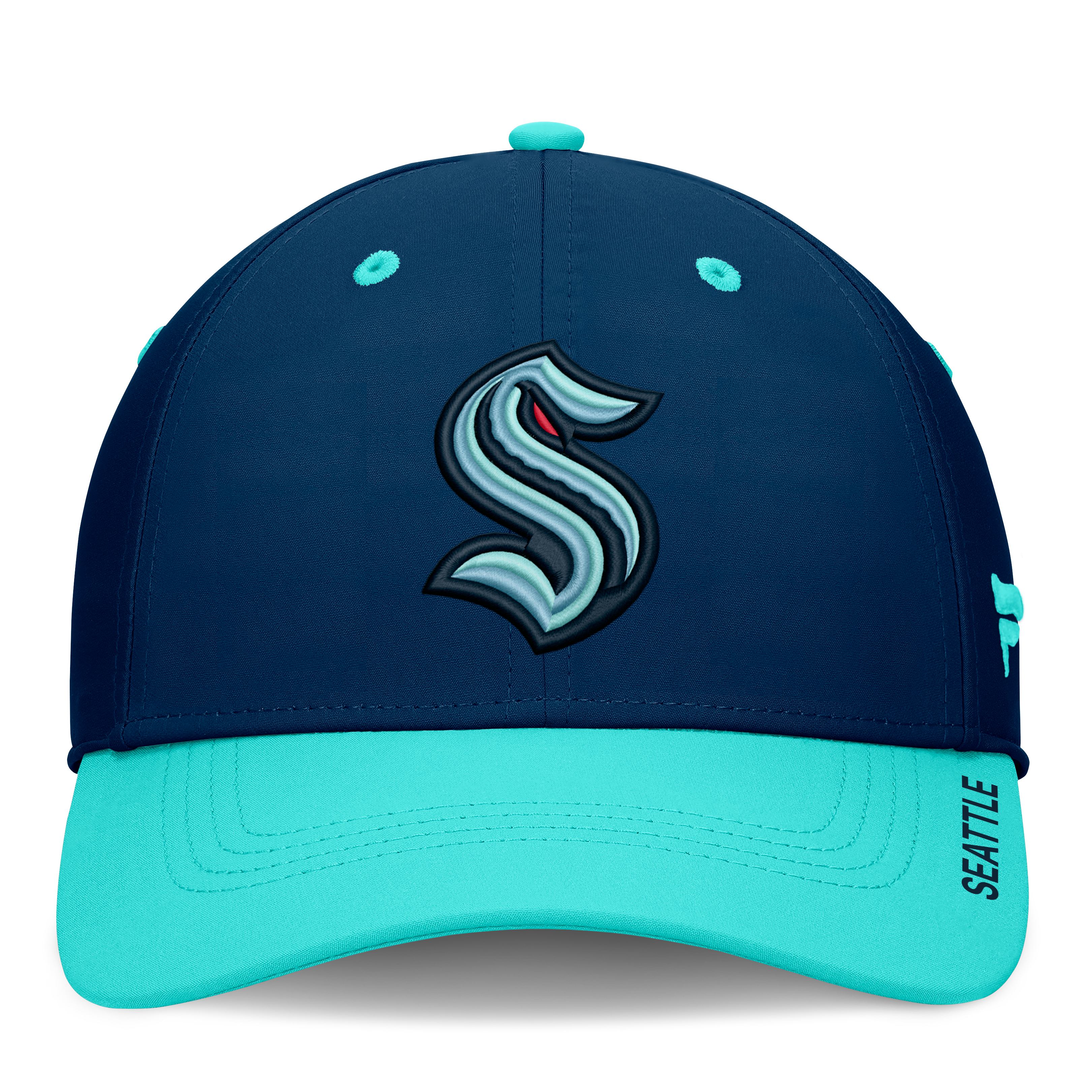 Men's Fanatics Deep Sea Blue/Light Blue Seattle Kraken Authentic Pro Rink Stretch Hat