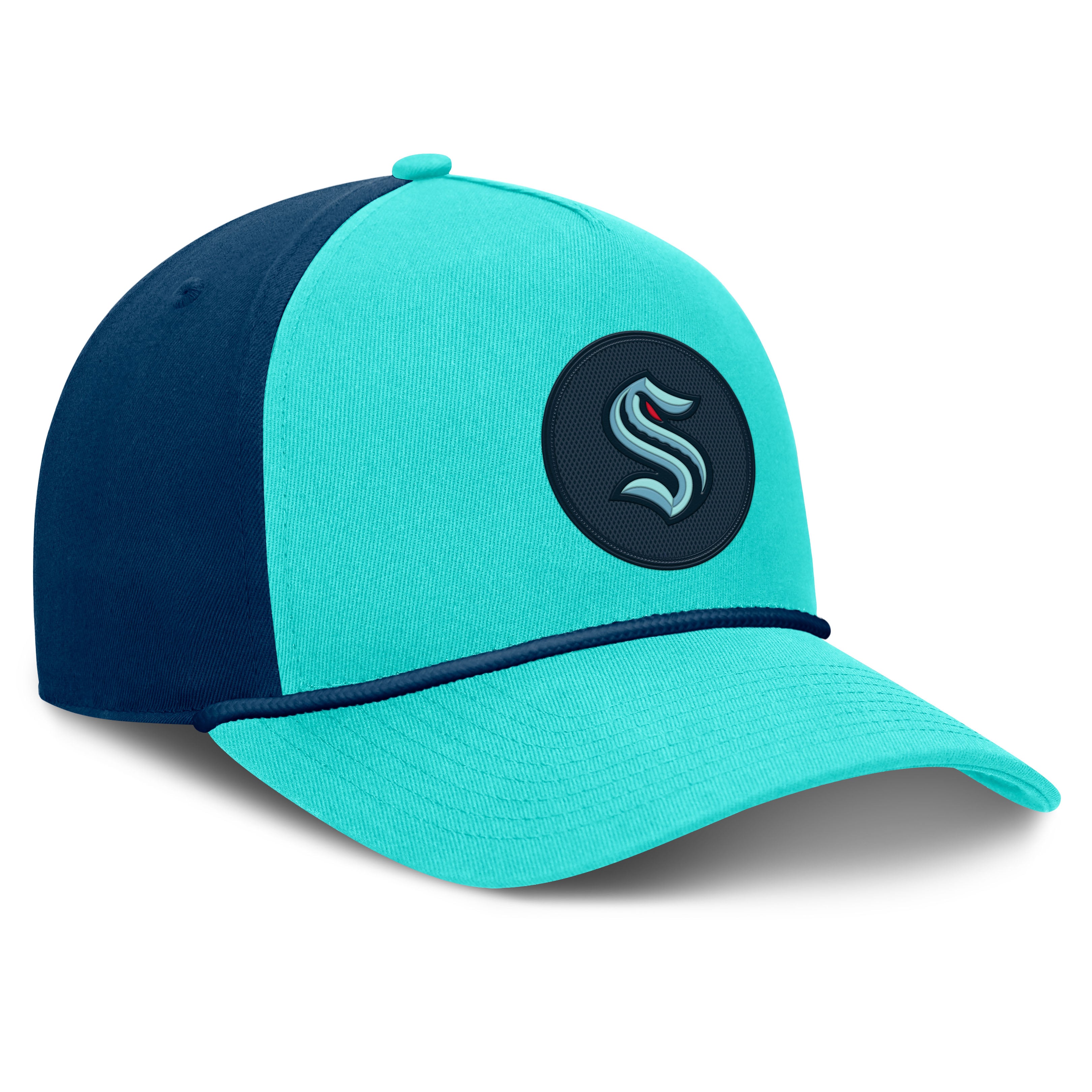 Casquette Fanatics bleu clair Seattle Kraken Authentic Pro Rink à monture A ajustable