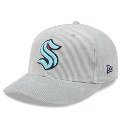 Seattle Kraken New Era Corduroy 59FIFTY Fitted Hat - Gray
