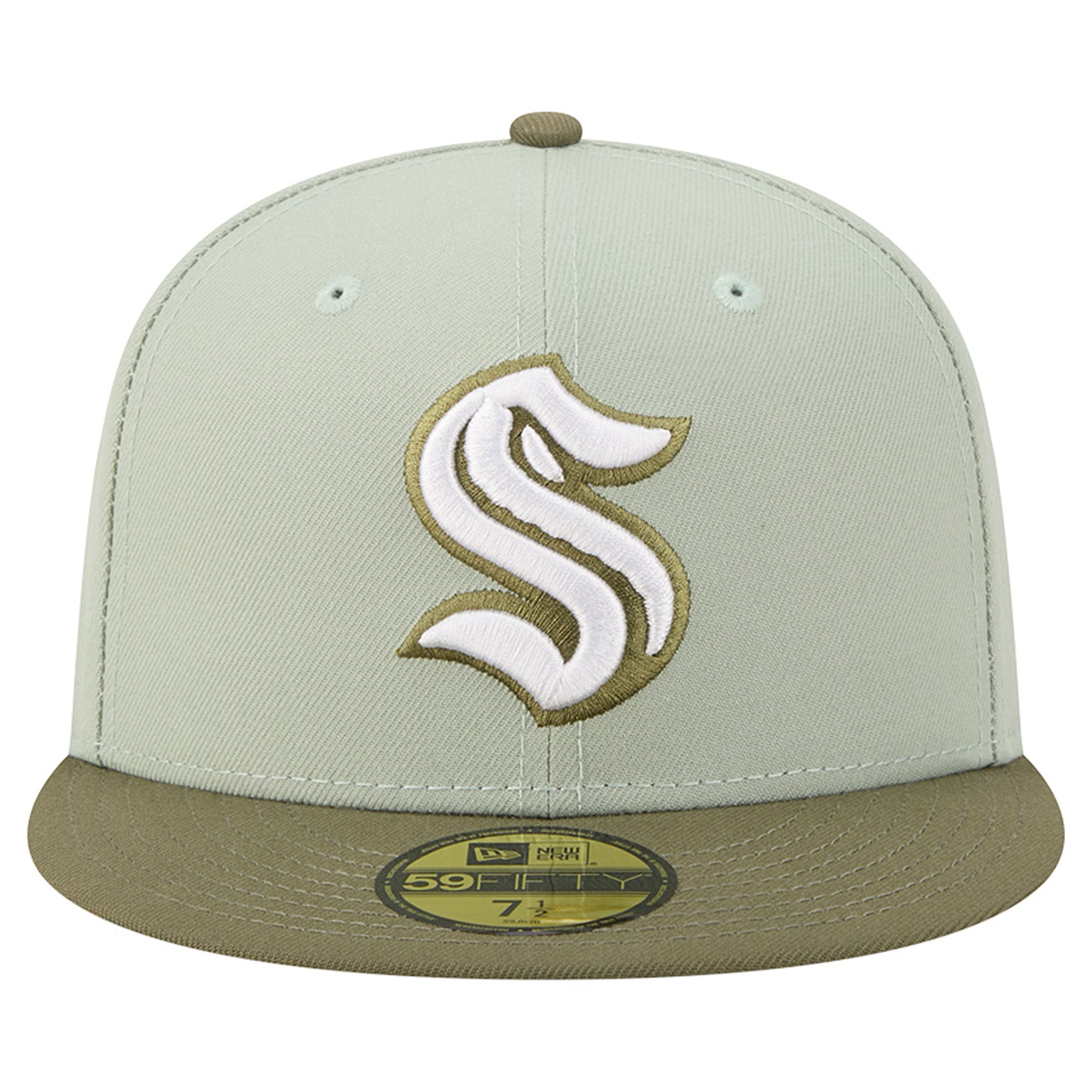 Casquette ajustée New Era Seattle Kraken 59FIFTY pour homme, vert sauge/olive