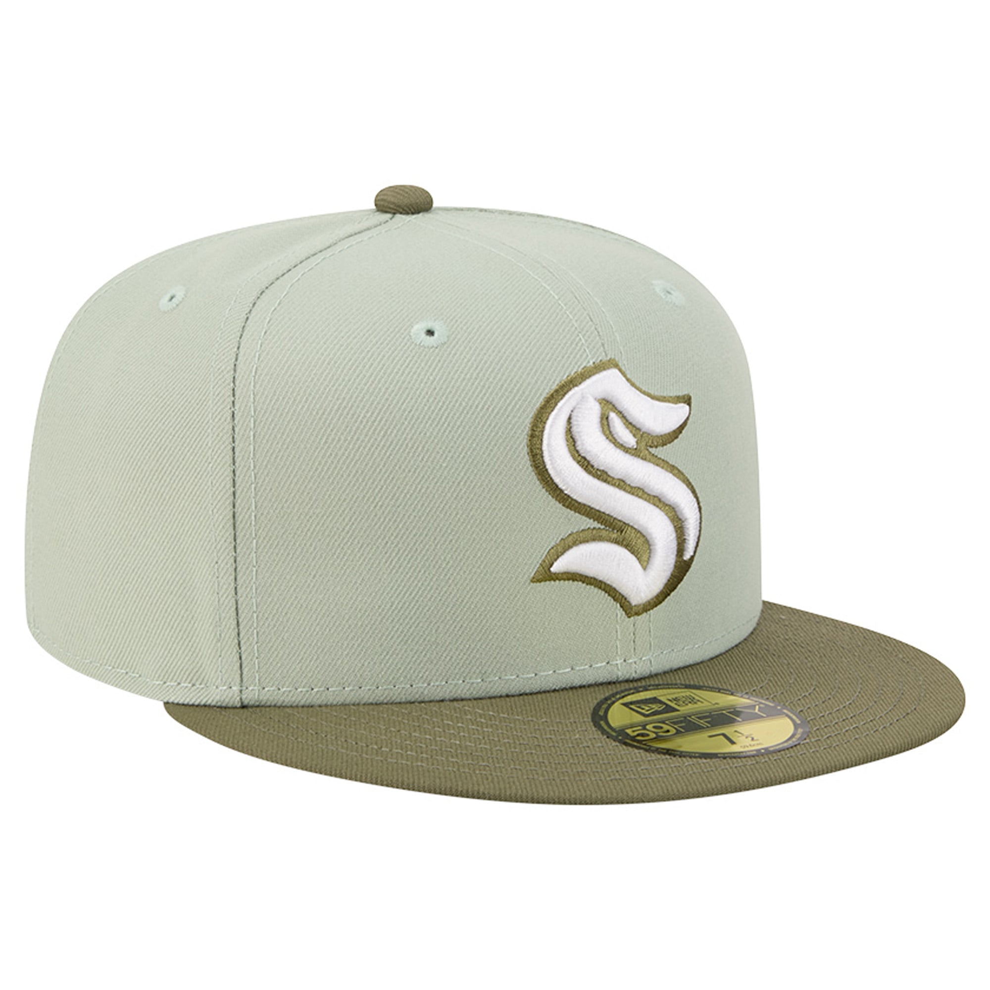 Casquette ajustée New Era Seattle Kraken 59FIFTY pour homme, vert sauge/olive