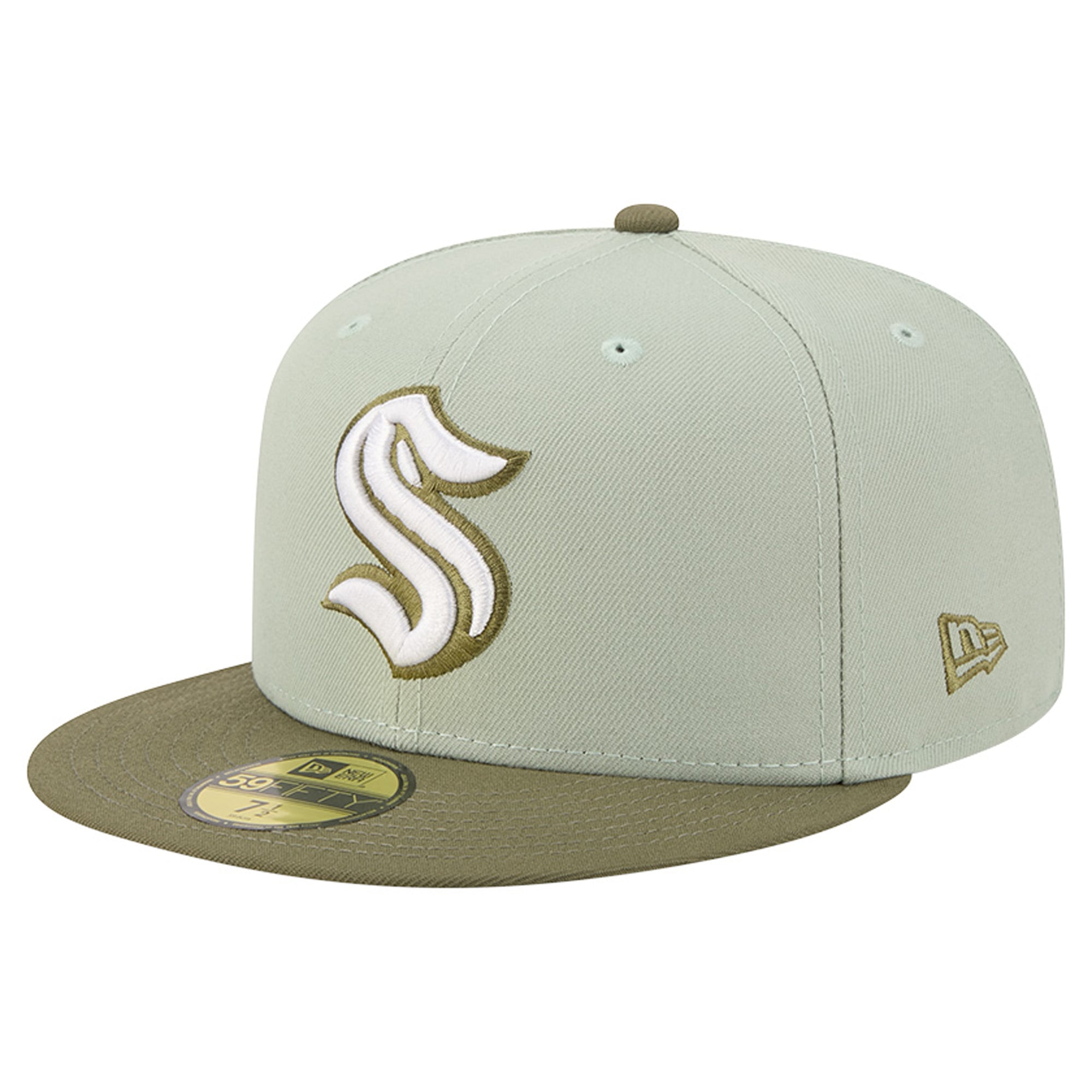 Casquette ajustée New Era Seattle Kraken 59FIFTY pour homme, vert sauge/olive