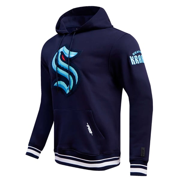 Sweat à Capuche Starter Seattle Kraken NHL - Bleu Moyen - Taille M Homme - Neuf Avec étiquette - Produit Officiel