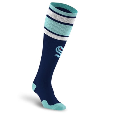Seattle Kraken PRO Compression Unisex  Classic Stripe Over-the-Calf Compression Socks