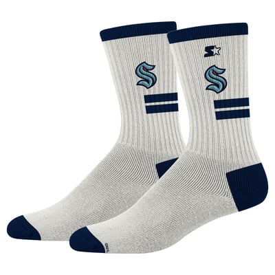 Unisex Seattle Kraken  Starter Cream Premiere Cushioned Crew Socks