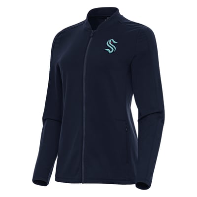 Seattle Kraken Antigua Women's Continual Full-Zip Jacket - Navy