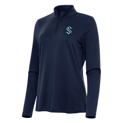 Seattle Kraken Antigua Women's Reprocess Quarter-Zip Top - Navy