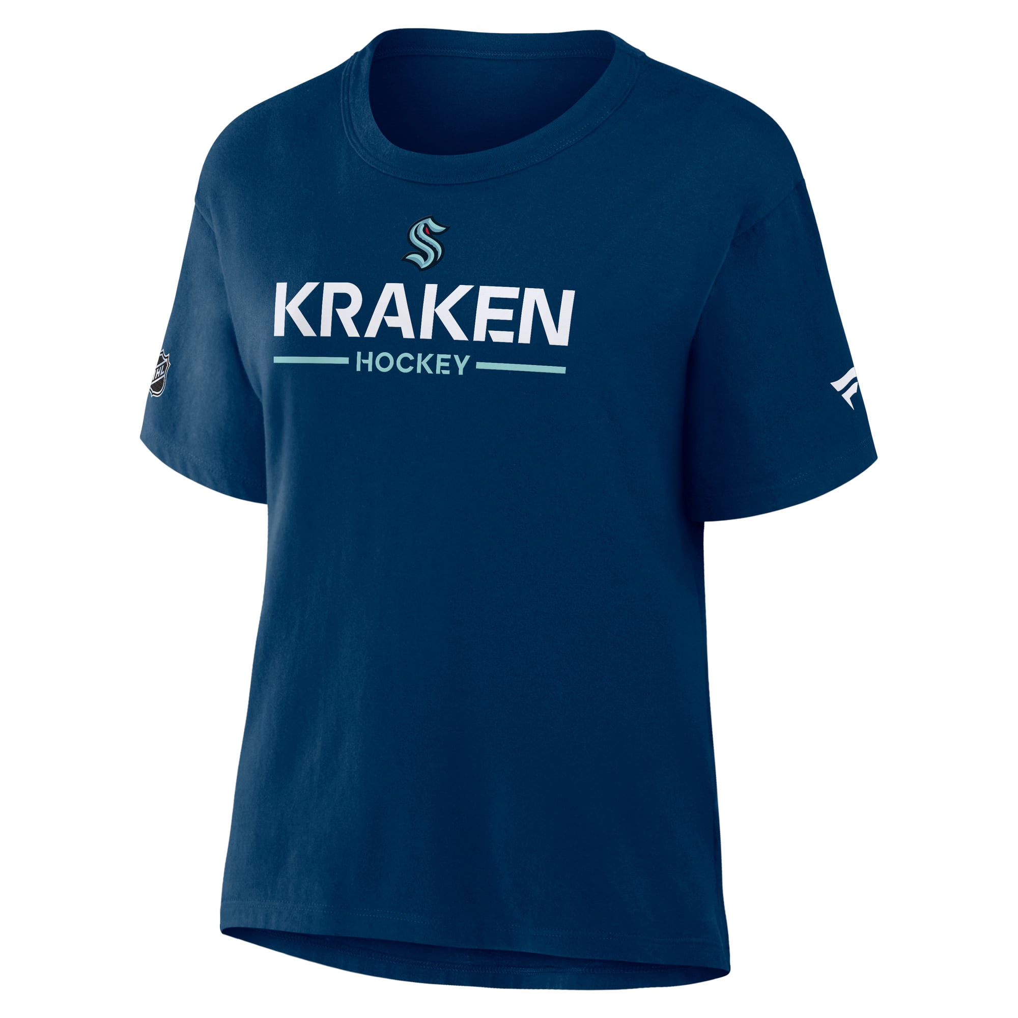 T-shirt authentique pro principal Fanatics Deep Sea Blue Seattle Kraken pour femmes