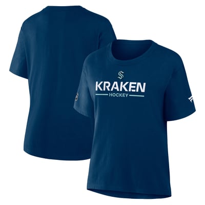 Women's Seattle Kraken Fanatics Deep Sea Blue Authentic Pro Primary T-Shirt
