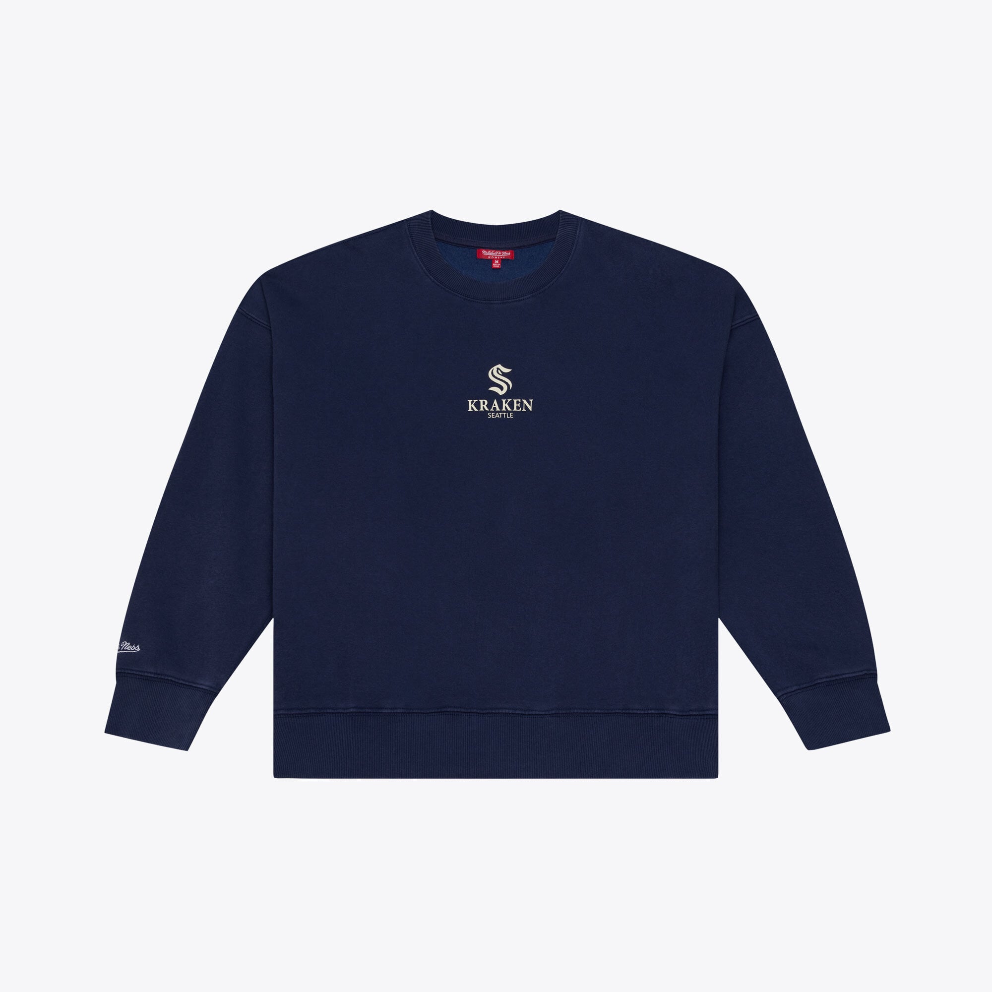 Women's Mitchell & Ness Navy Seattle Kraken Core Essentials Sweatshirt