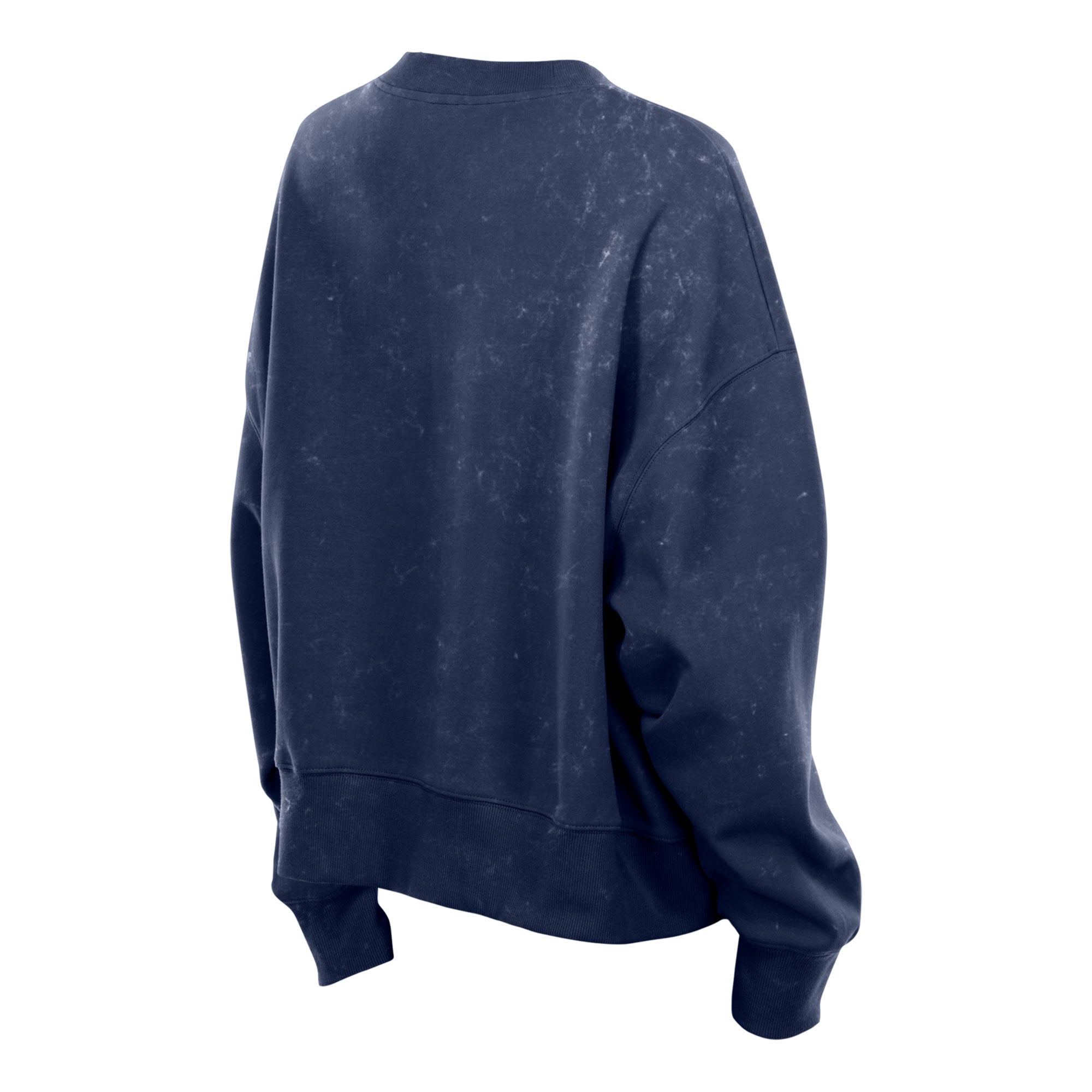 Sweat-shirt à col rond New Era Deep Sea Blue Seattle Kraken Throwback en molleton délavé minéral pour femme