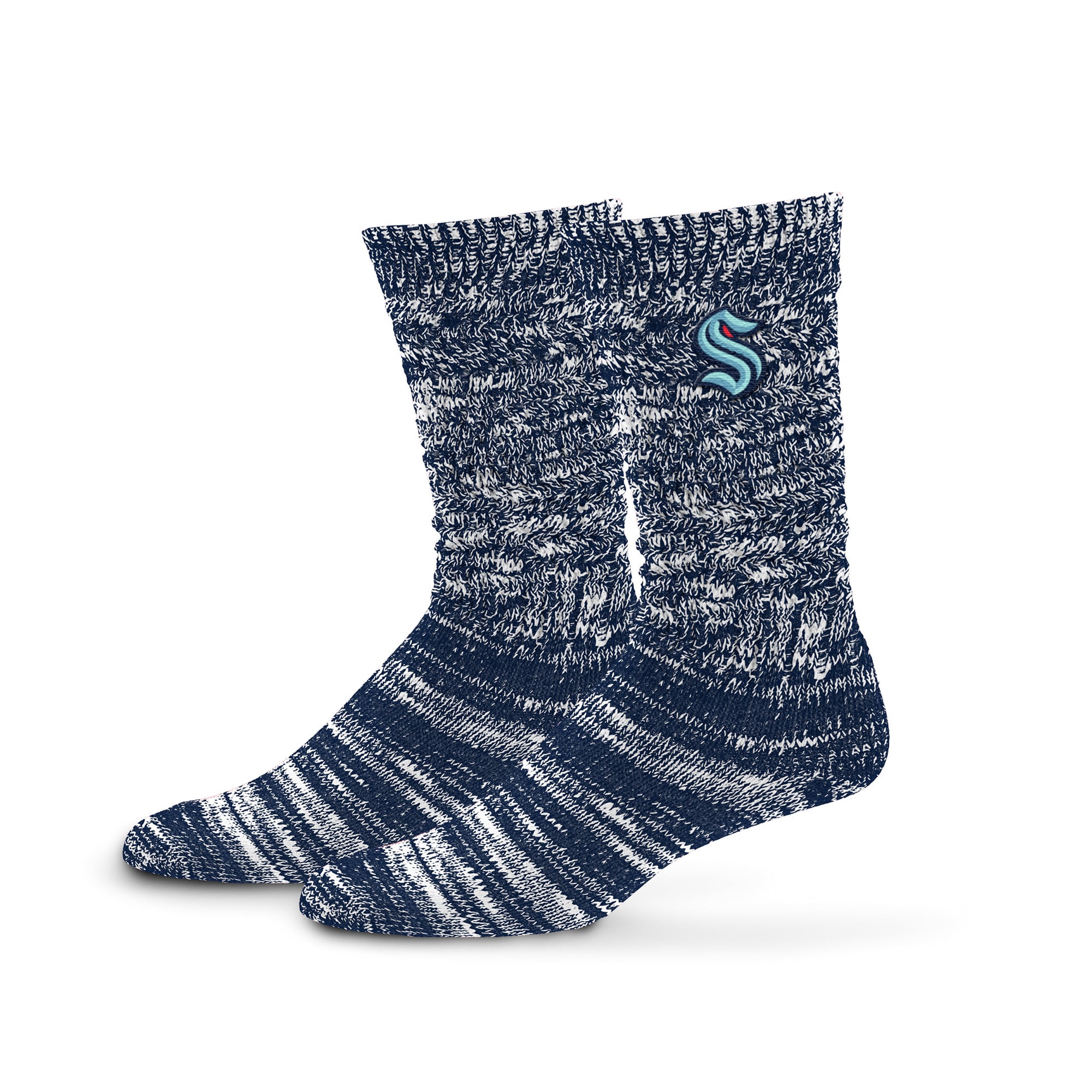 Chaussettes boyfriend texturées et slouchy Seattle Kraken bleu marine PRO pour femmes