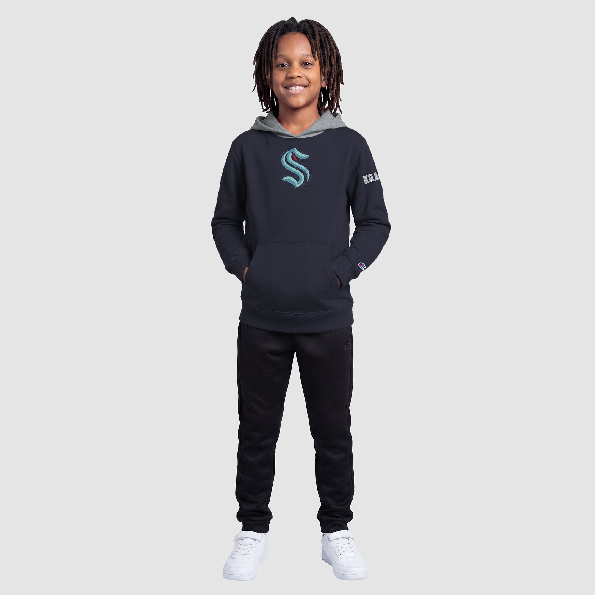 Youth Champion Deep Sea Blue Seattle Kraken Fleece Hoodie