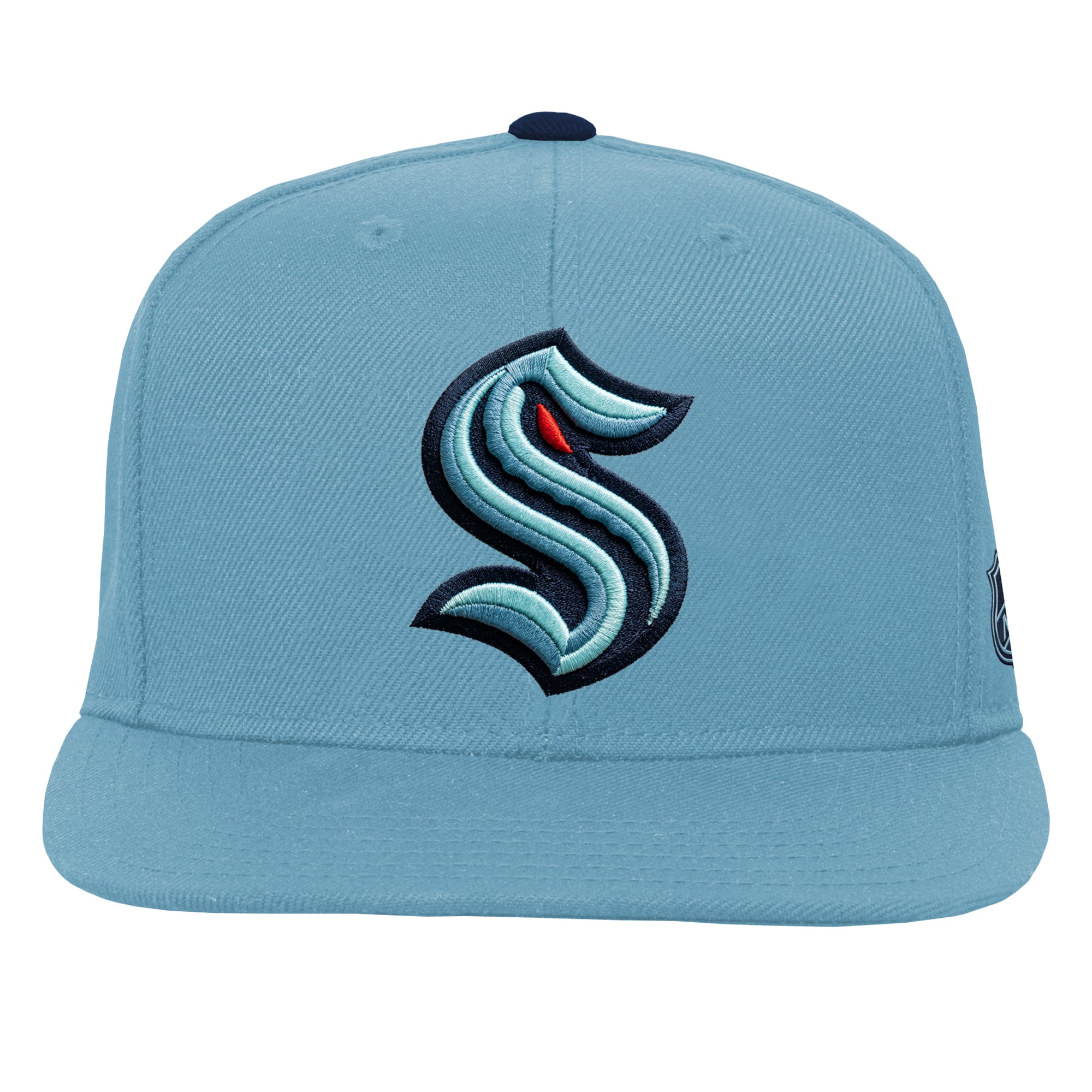 Youth Mitchell & Ness Light Blue Seattle Kraken Legendary Snapback Hat