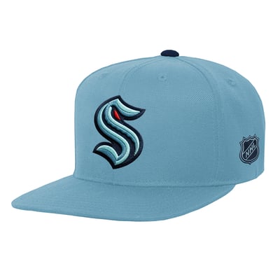  Seattle Kraken Mitchell & Ness Youth Legendary Snapback Hat - Light Blue