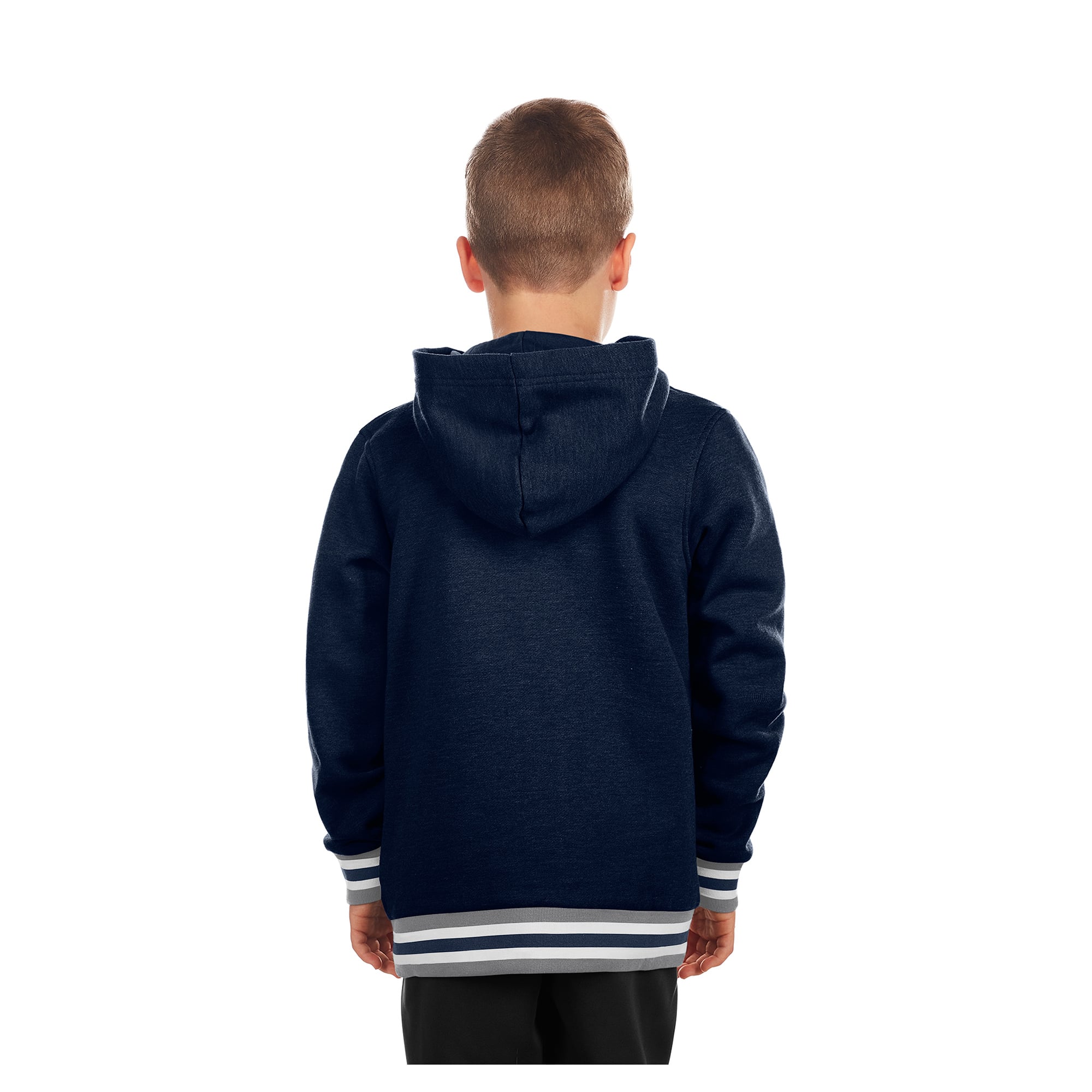 Youth New Era Deep Sea Blue Seattle Kraken Knit Trim Pullover Hoodie