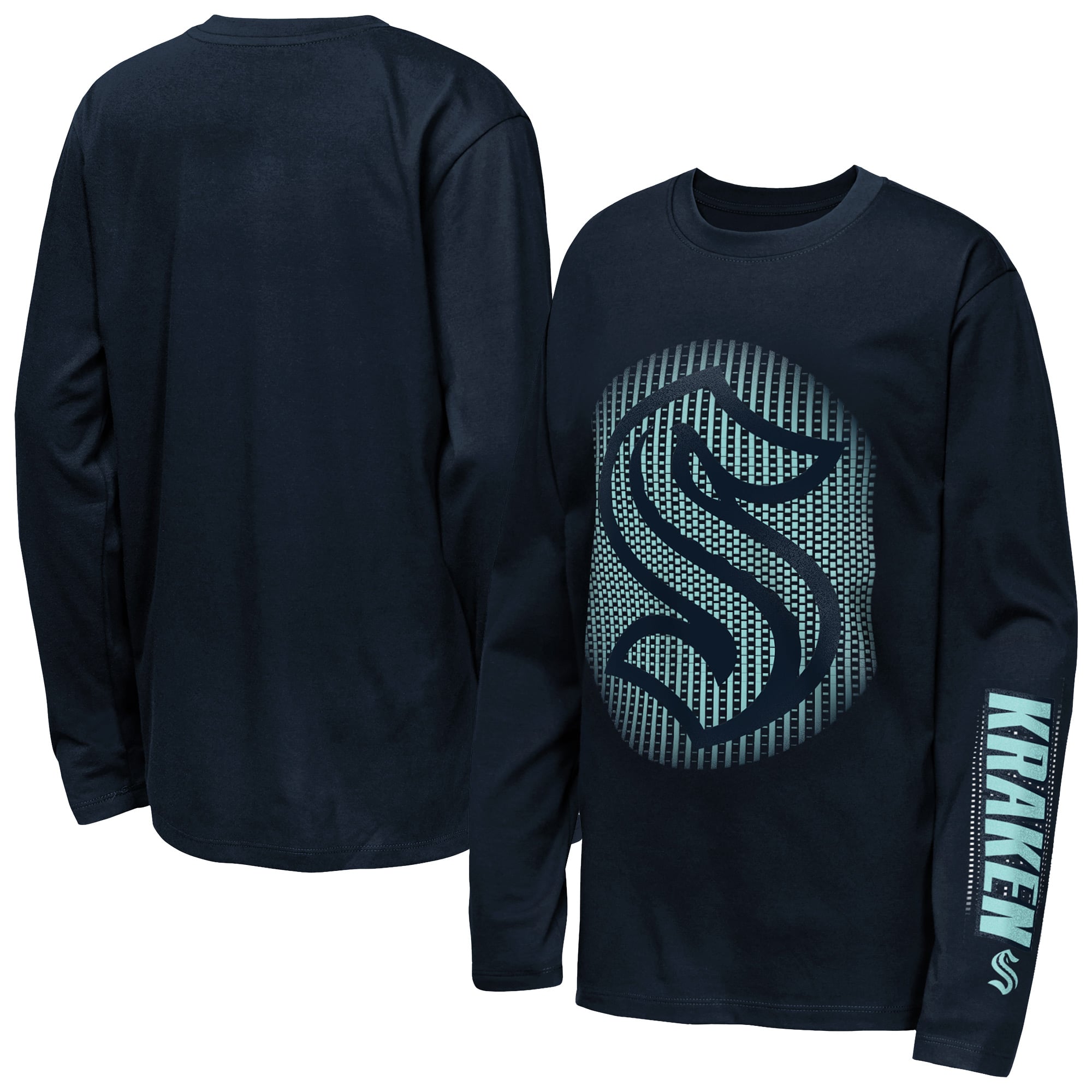T-shirt à manches longues Youth Outerstuff Deep Sea Blue Seattle Kraken Regroup & Reset